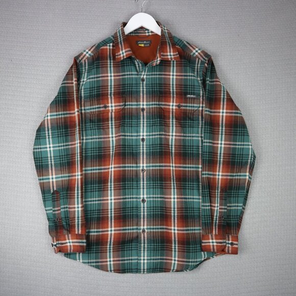 Eddie Bauer Flannel Classic Fit Mens Medium - Picture 1 of 6